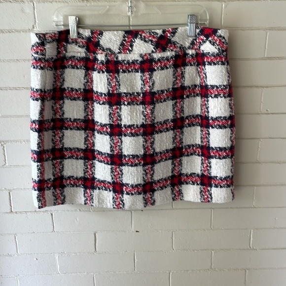 Anthropologie Endless Rose plaid tweed mini skirt - Picture 3 of 11